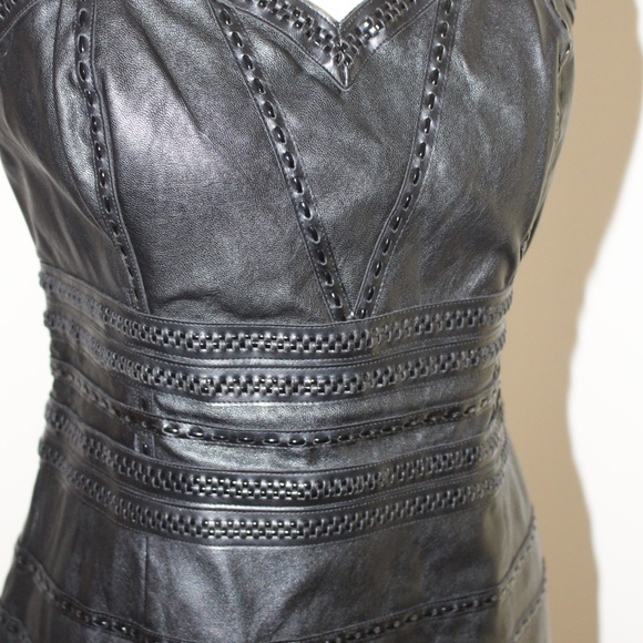Guess, Faux leather strapless dress removable straps....... - Picture 5 of 12
